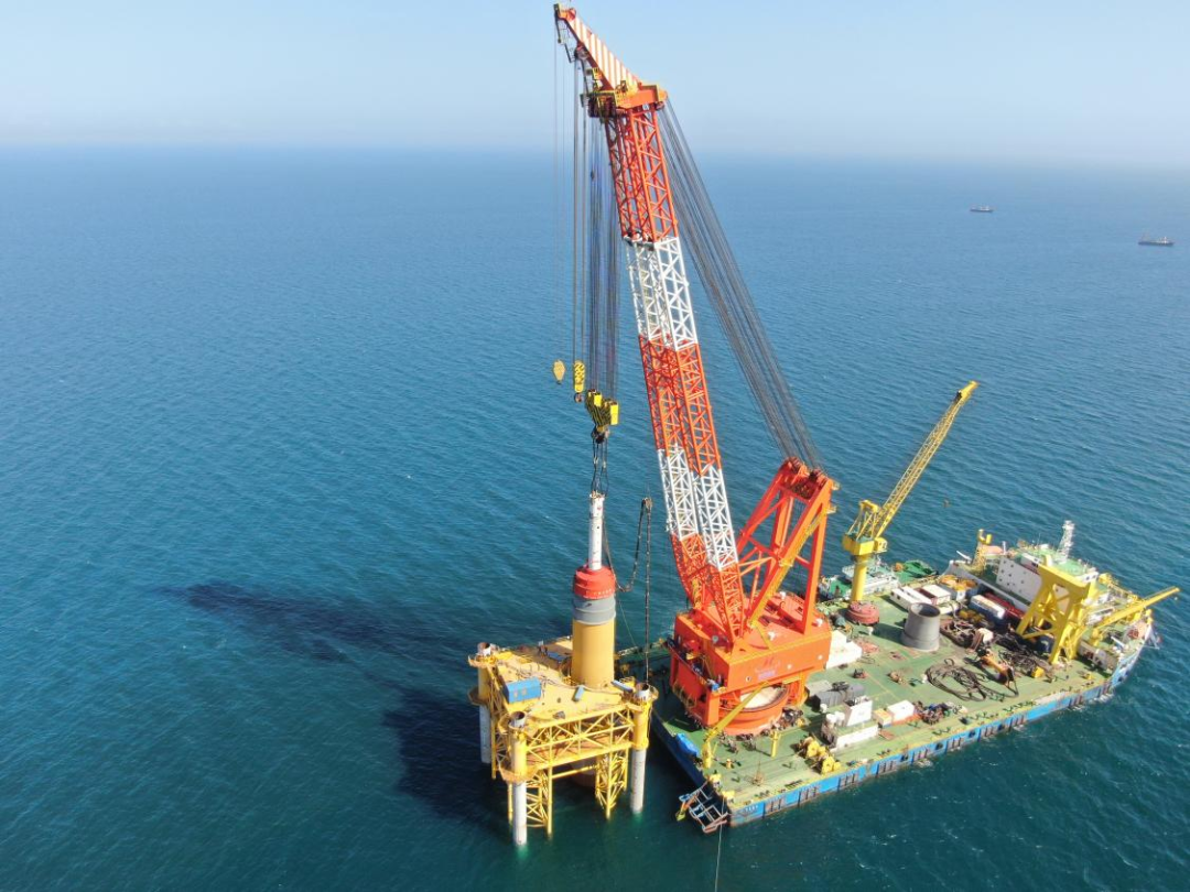 海南省首根海上風(fēng)電樁基下海，這個示范項目正式開工！