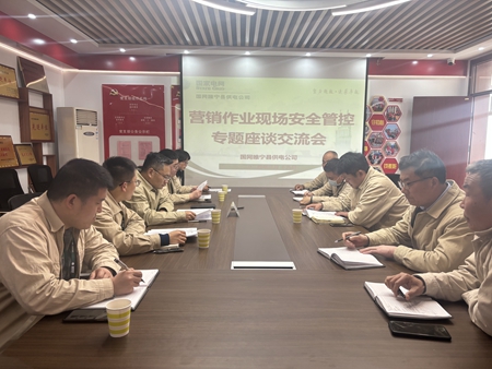 國網(wǎng)睢寧縣供電公司召開營(yíng)銷作業(yè)現(xiàn)場(chǎng)安全管控專題座談交流會(huì)